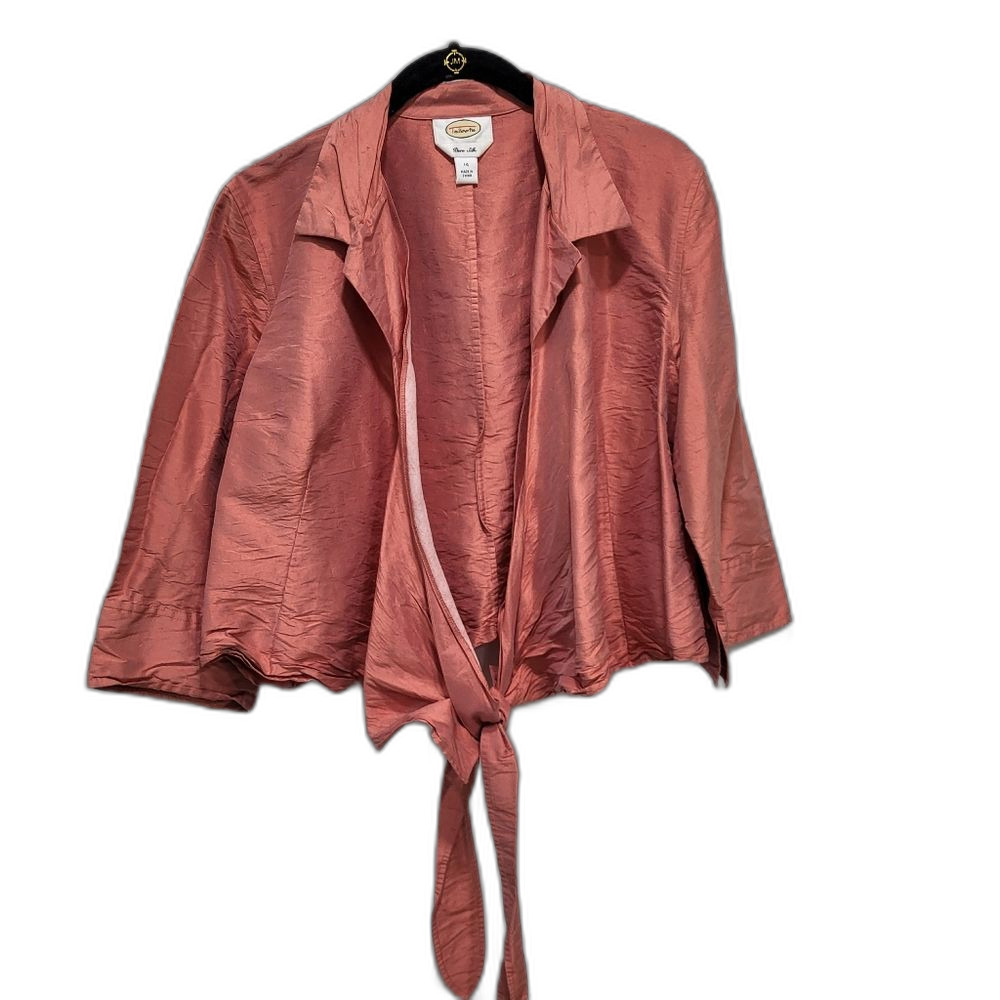 Talbots Coral Silk Jacket